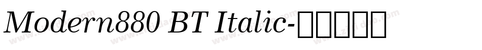 Modern880 BT Italic字体转换